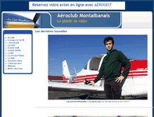 Tablet Screenshot of aeroclubmontalbanais.com